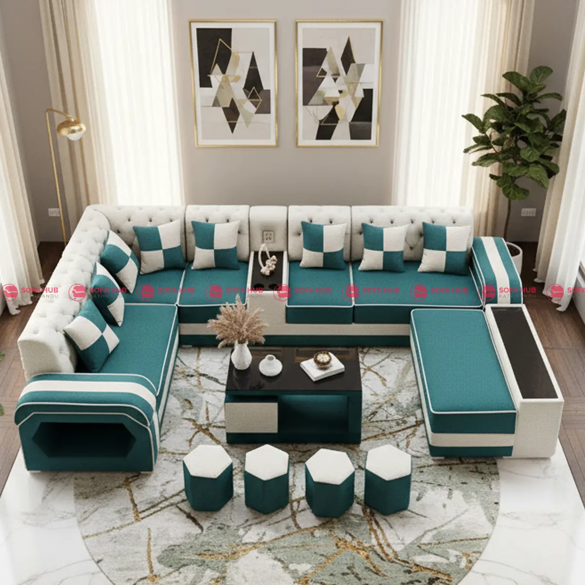 Comfort U-Shaped Sofa