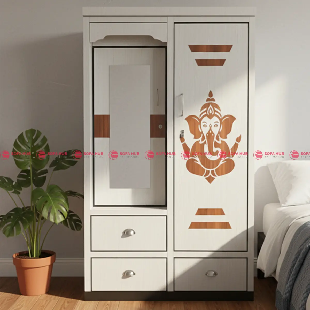 Wooden 2PCS Daraj with Dressing 1