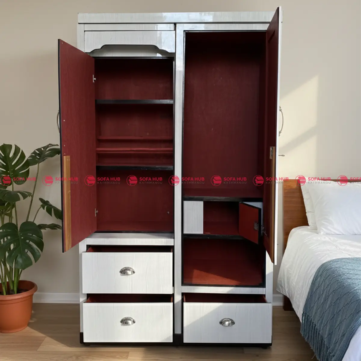 Wooden 2PCS Daraj with Dressing 2