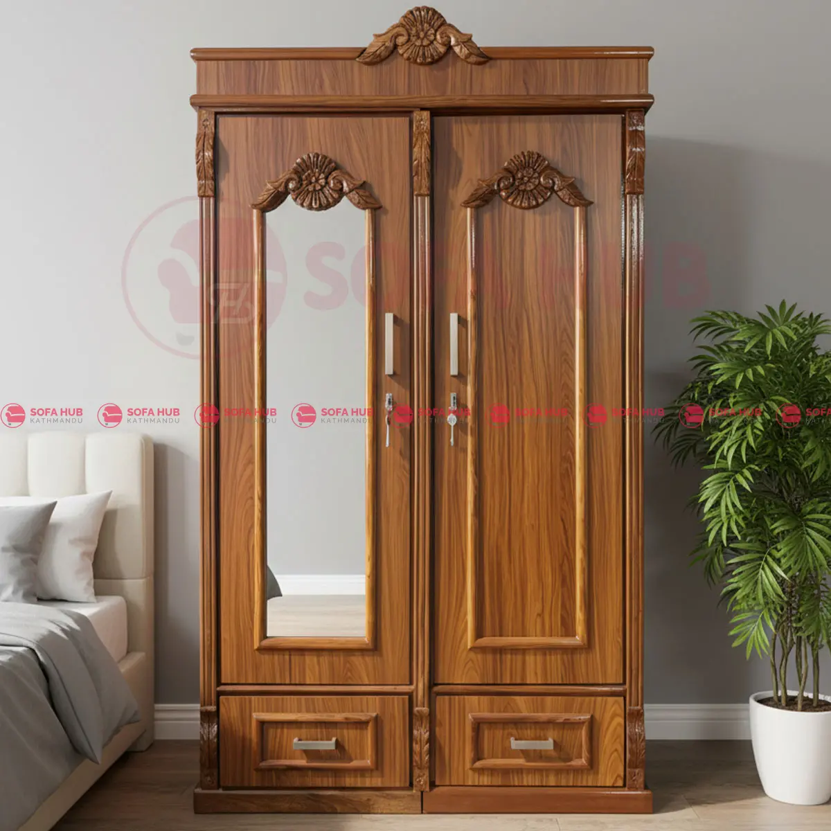 Sisau wood wardrobe