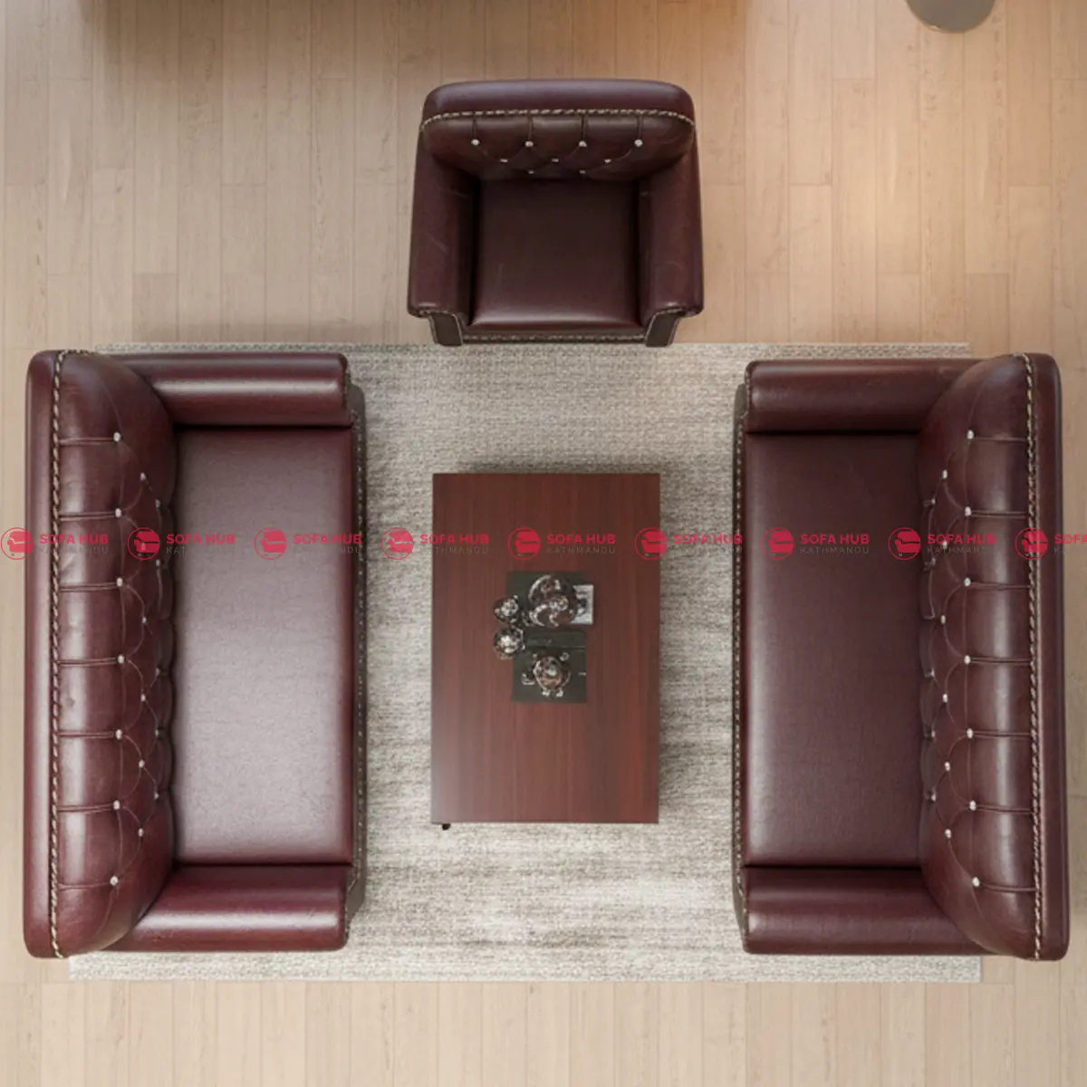 New design burfi sofa brown color