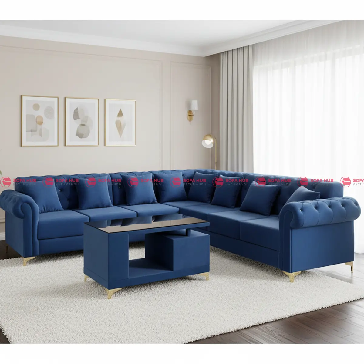 Blue Premium Modular Sofa