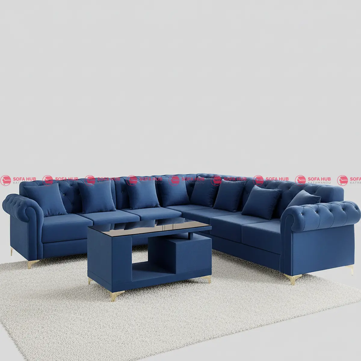 Blue color sofa