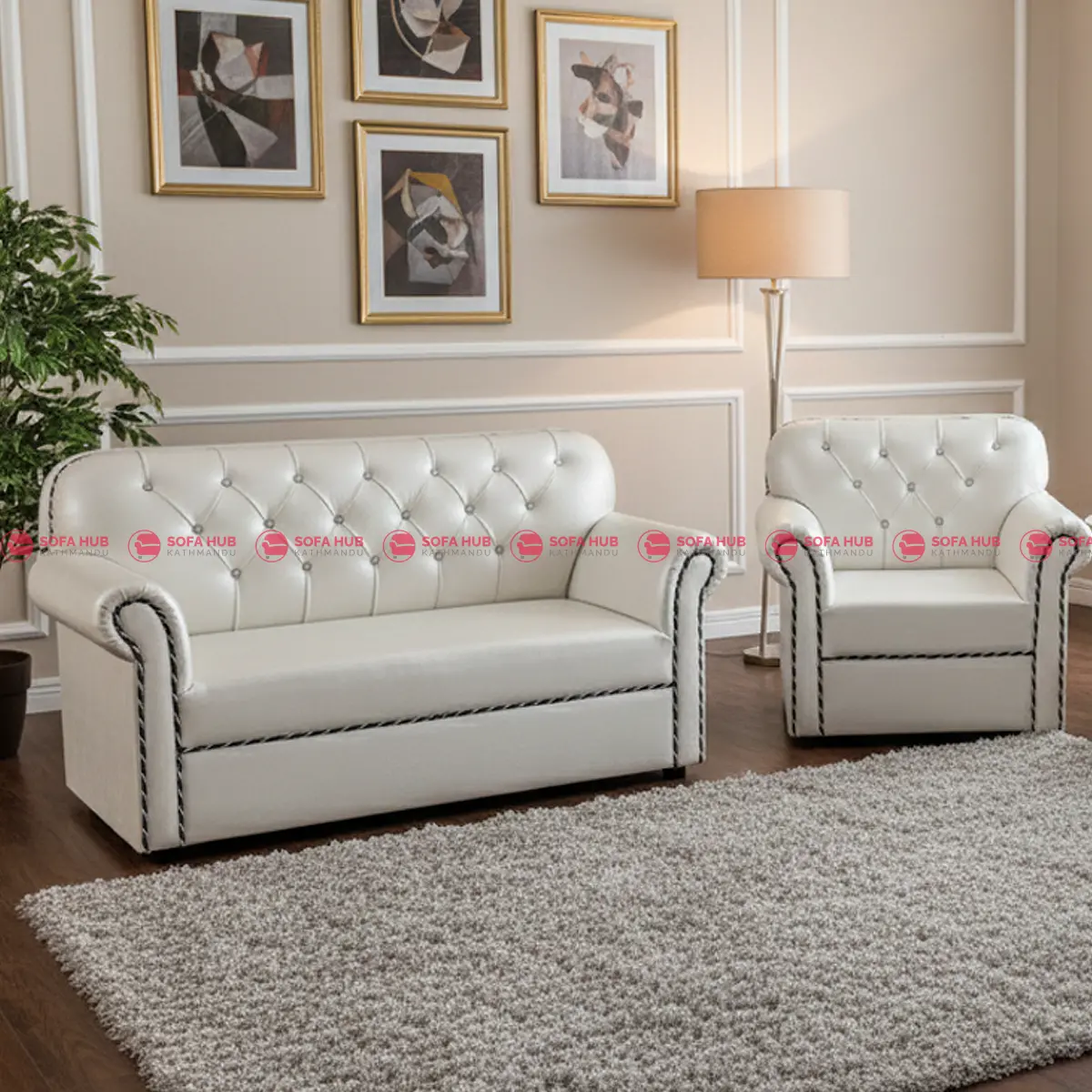 New 221 Button Barfi Reign Sofa