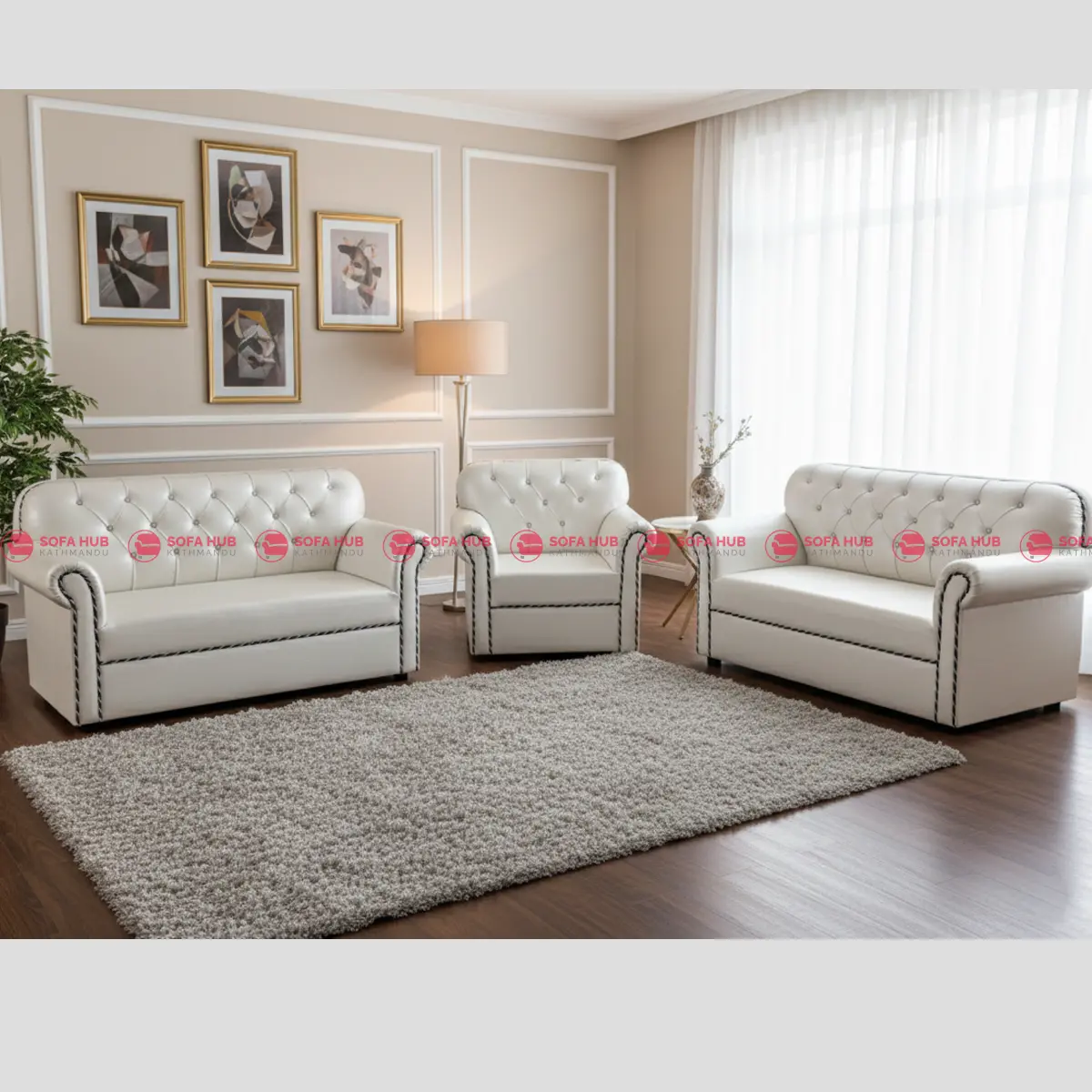 White button burfi sofa 1