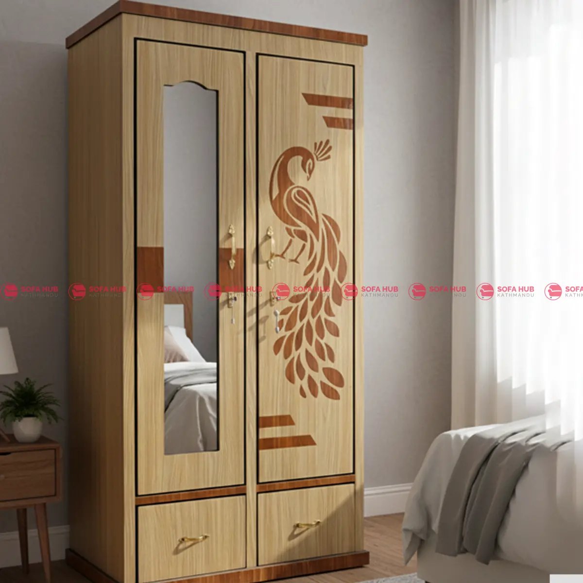 Single Daraz with Peacock Design 1