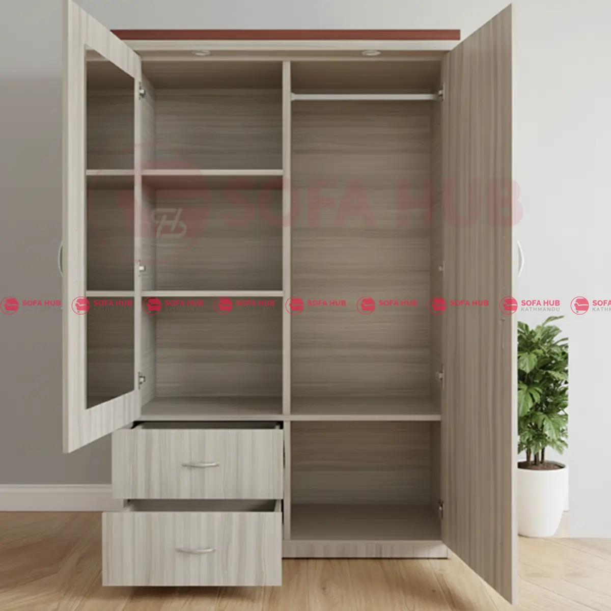 Double Door 2PCS Wooden Daraz w