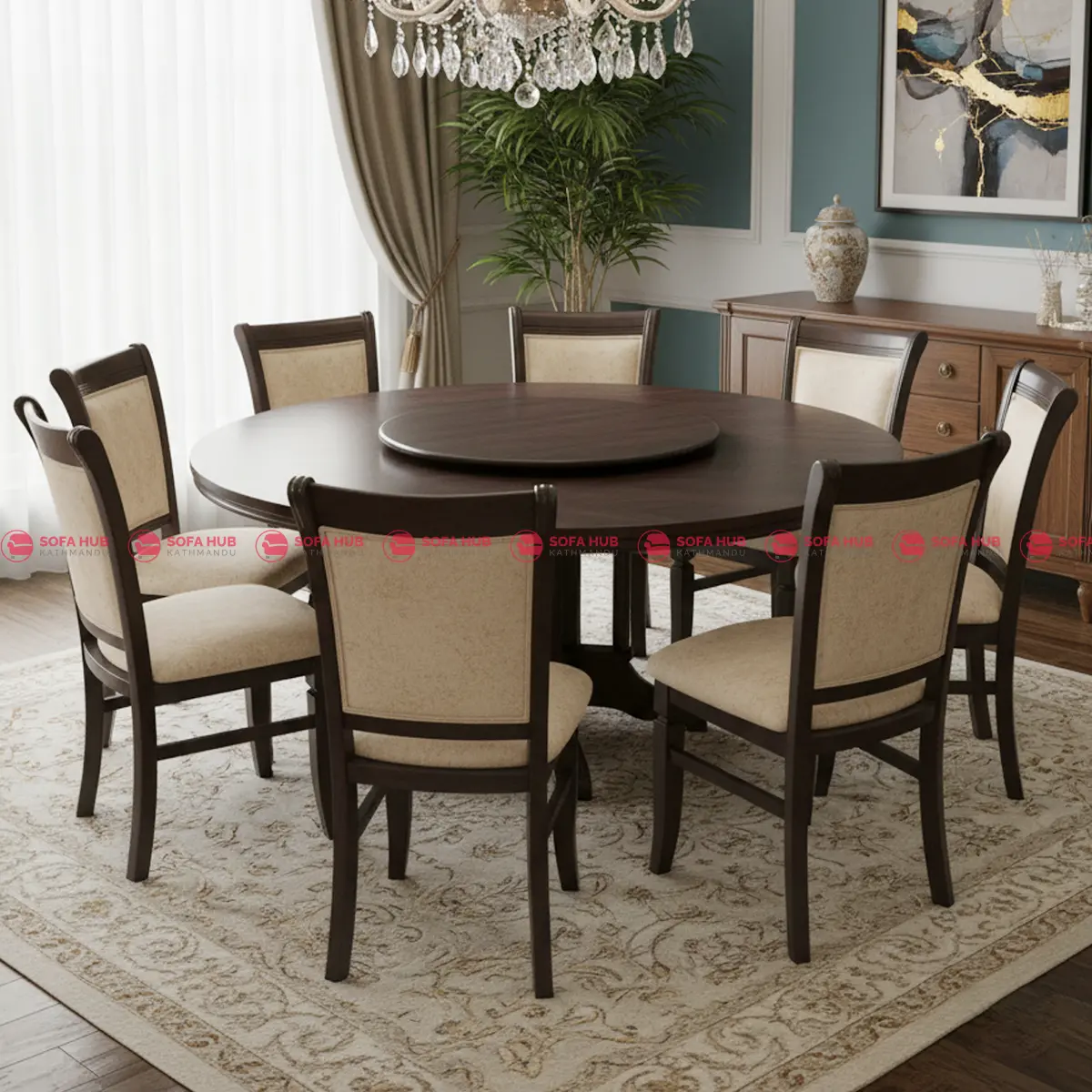 8 Seater Round Royal Dining Sets