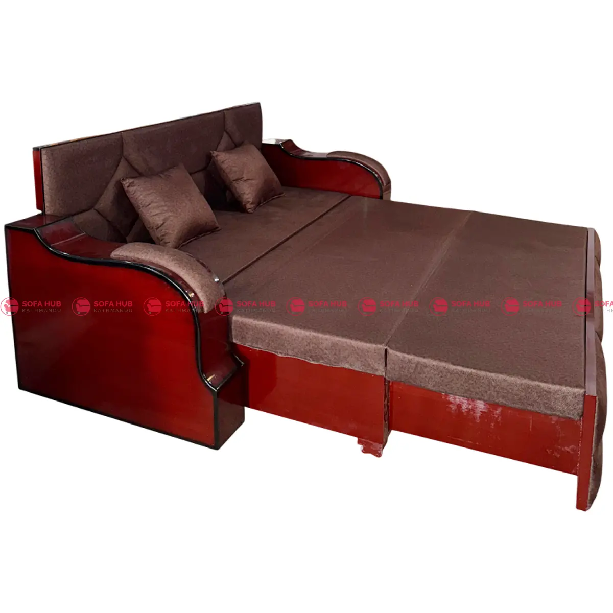 side view of folding sofa- sofa cum bed