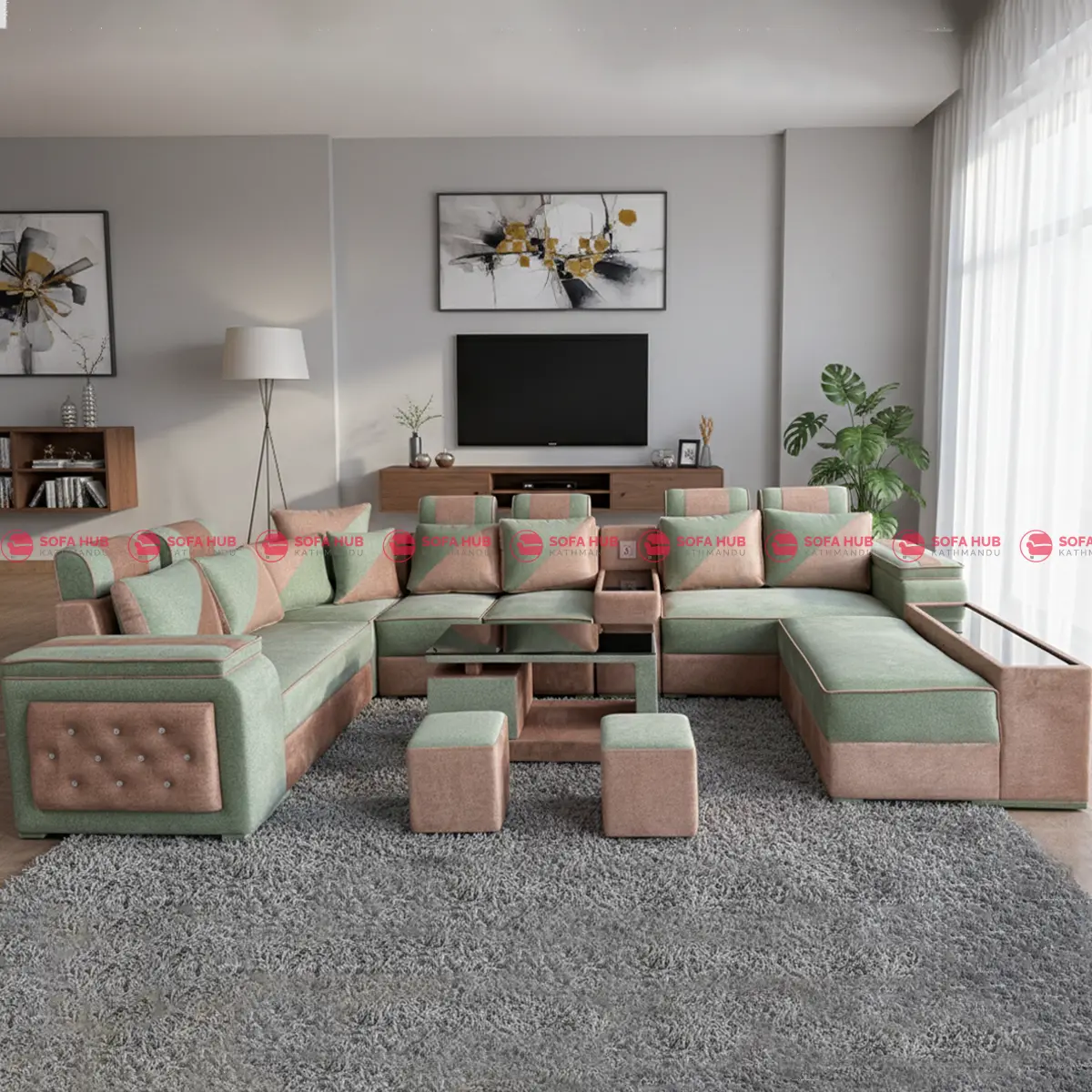 Classic U Sofa Set 1