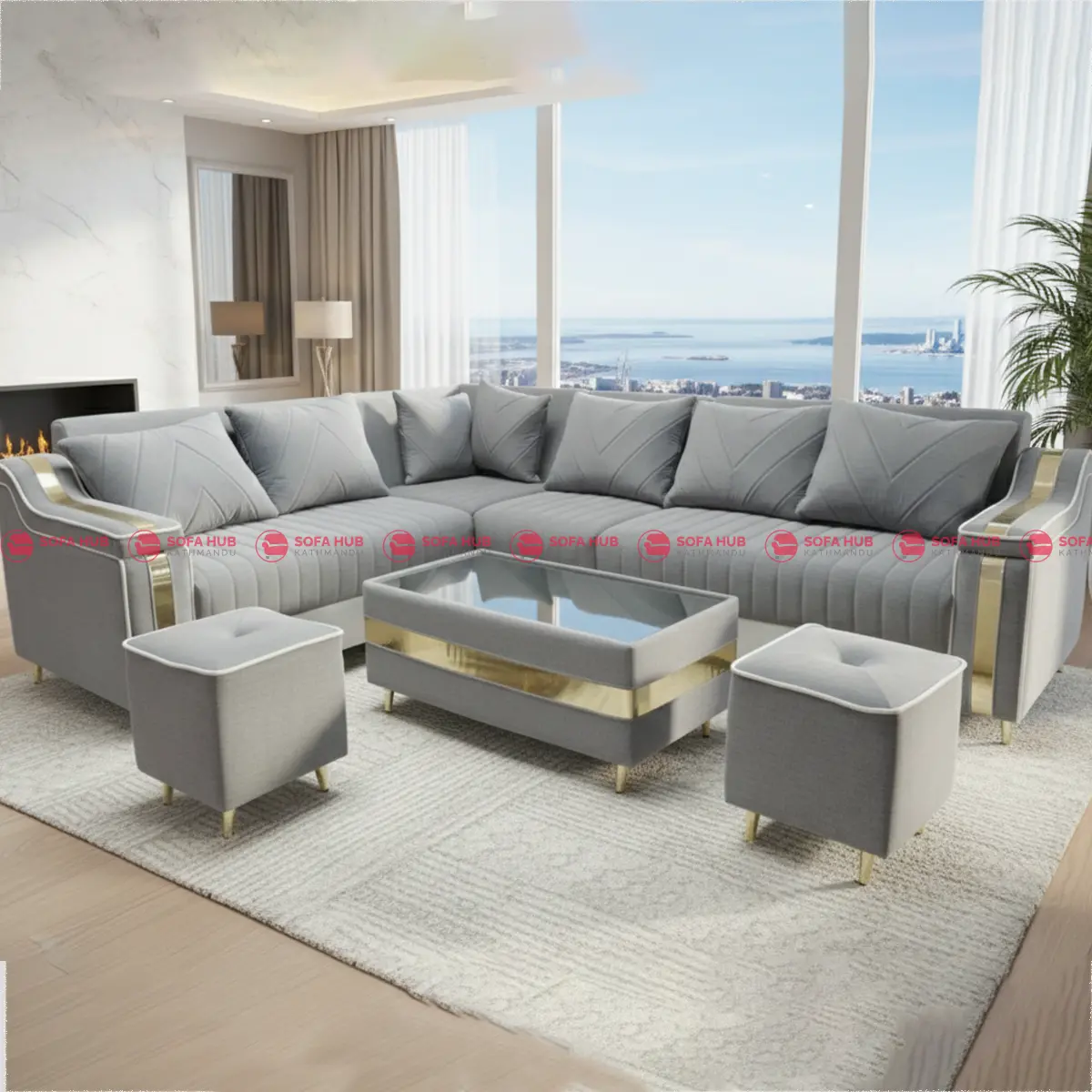 Grey Modular Sofa 1