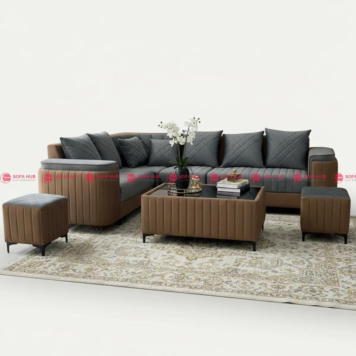 L-Shaped Modular Sofa