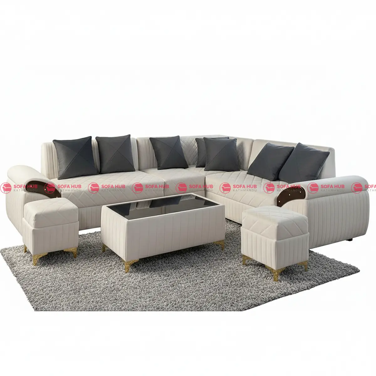 modular white sofa