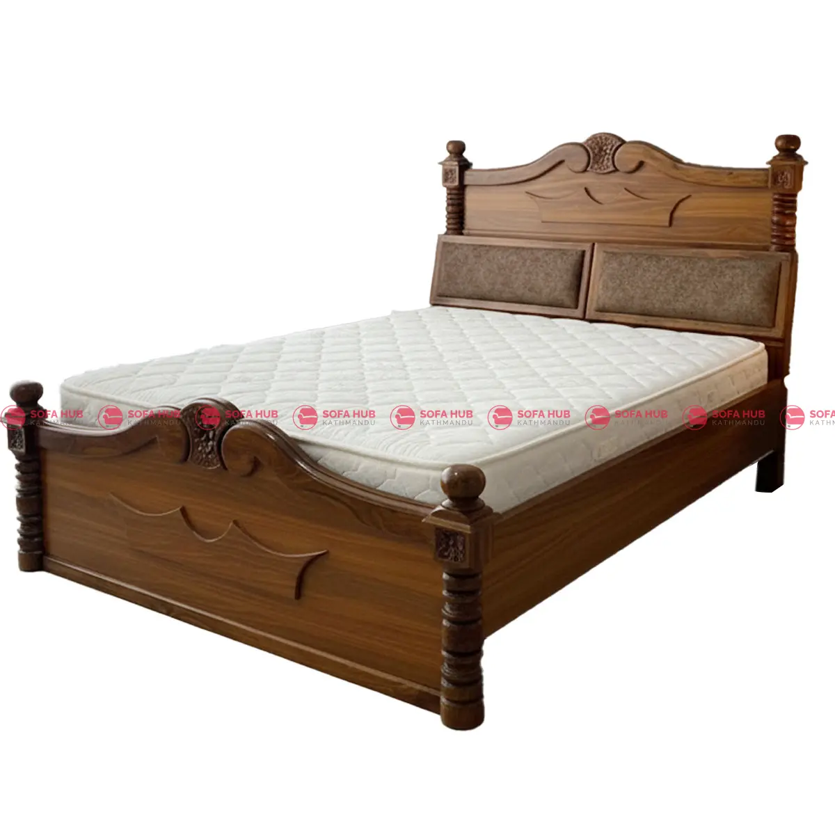 Pure Sisau Wooden Queen Size Bed