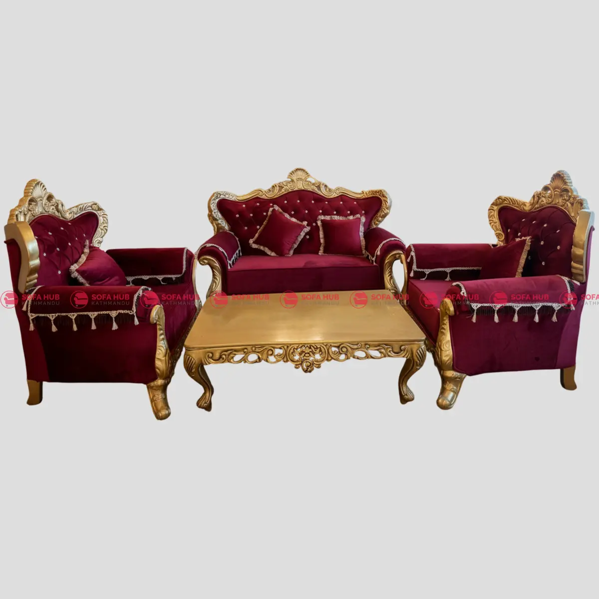 Red Color Royal Sofa