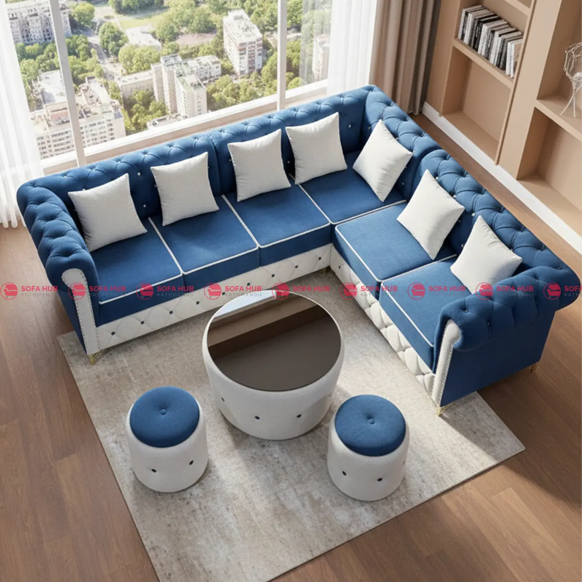 New Design Modular Sofa With Round Table 2