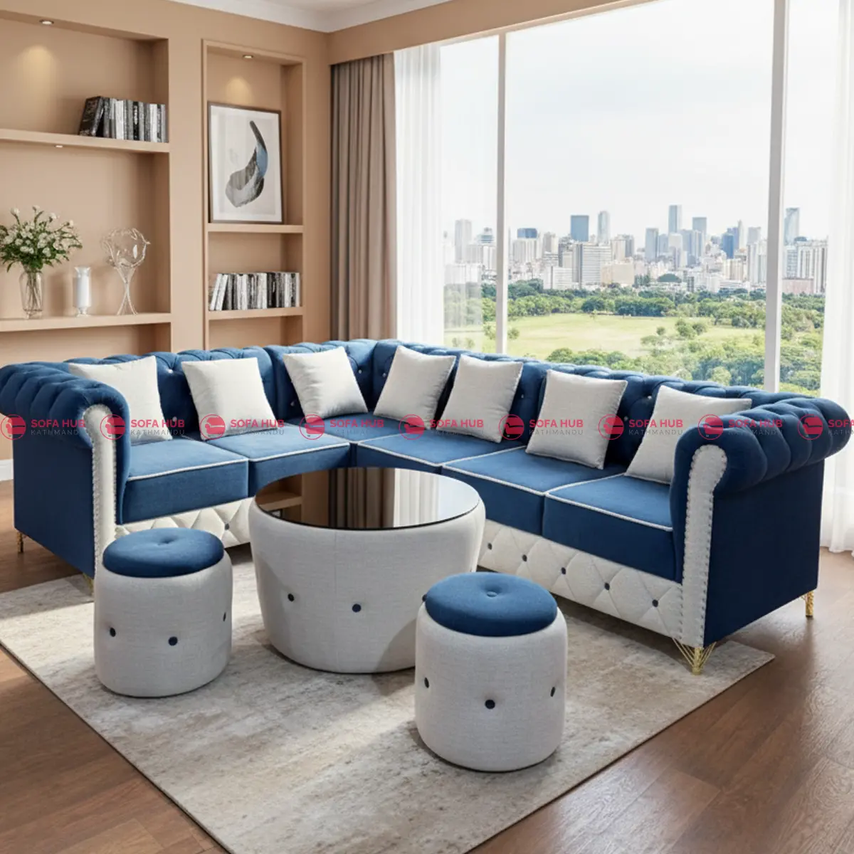 New Design Modular Sofa With Round Table 4