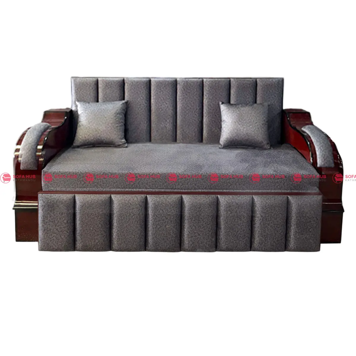 Foldable Wooden Sofa Cum Bed with Premium Finish