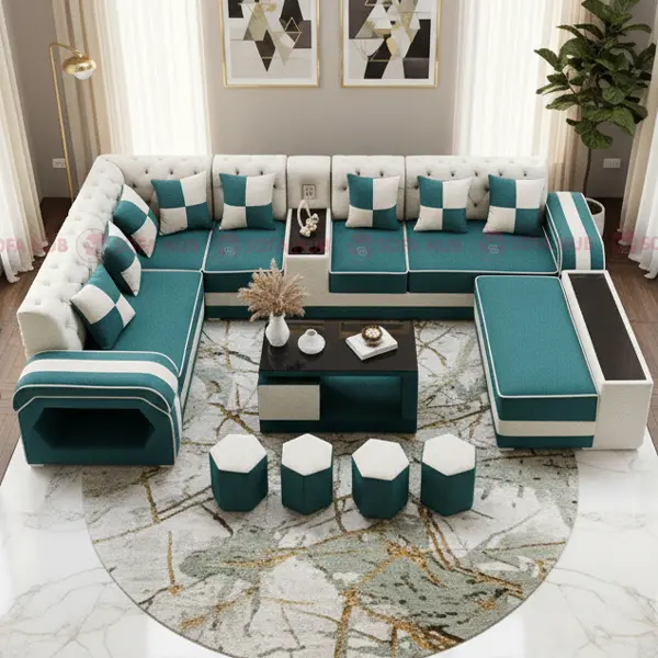 Royal Comfort U-Shaped Sofa