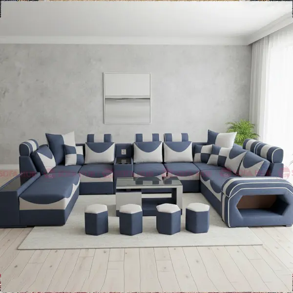 New Blue U Sofa