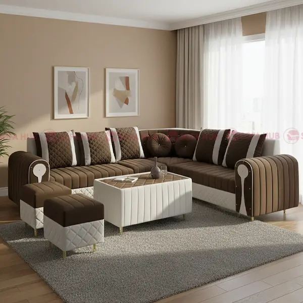 Brown Modular Sofa 1