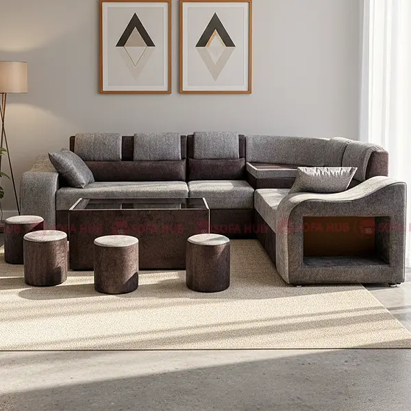 Corner Sofa with Free Muda