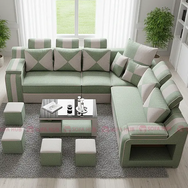 Green L Sofa