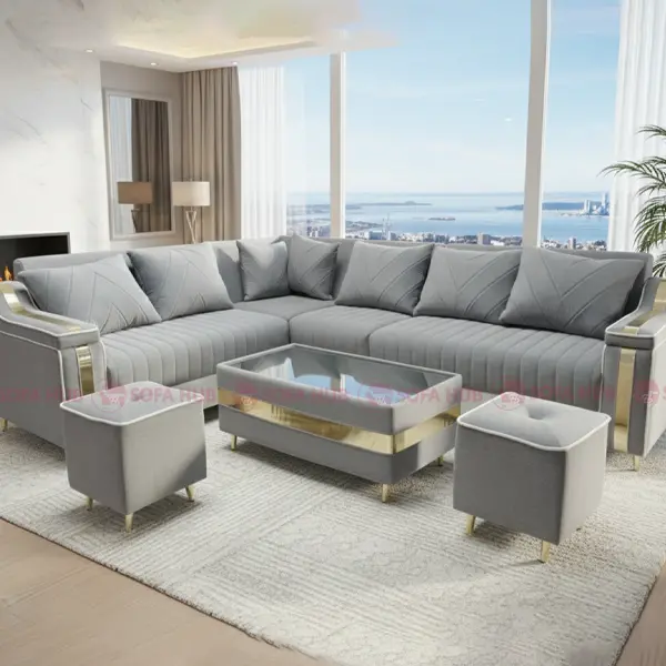 Grey color modular sofa