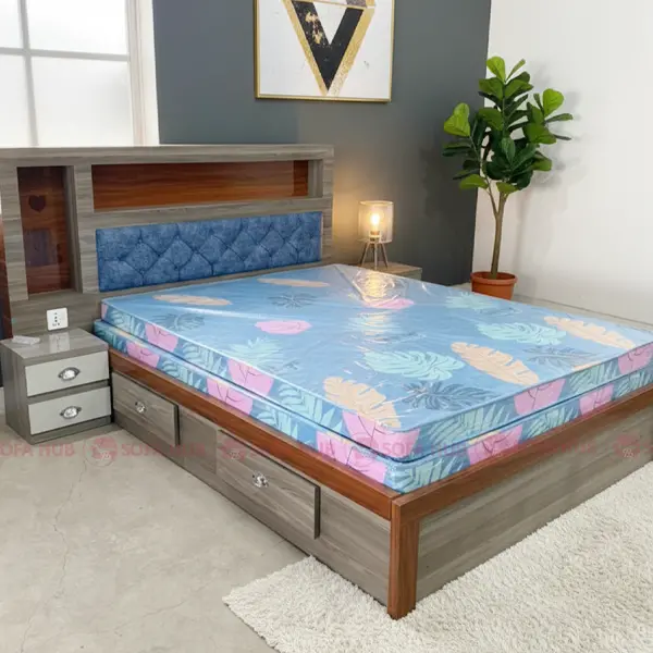 Double Bed with Storage Drawers