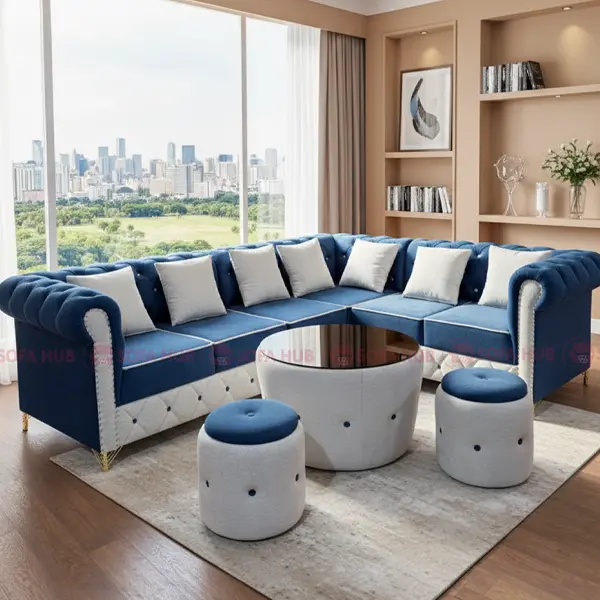 New Design Modular Sofa With Round Table