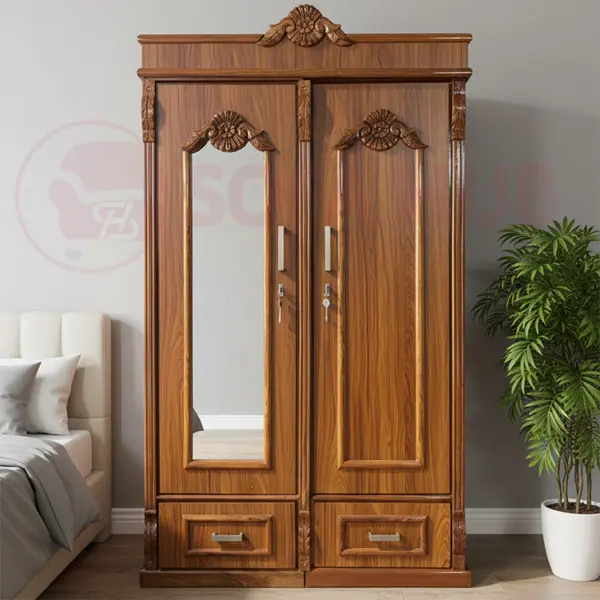 Classic 2 PCS Sisau Wood Double Door Daraz