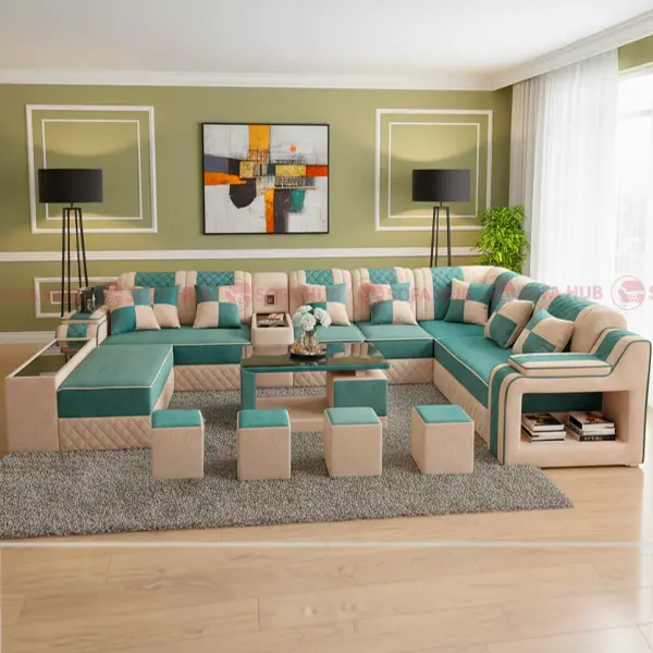 Luxury U-Shaped Sofa Set