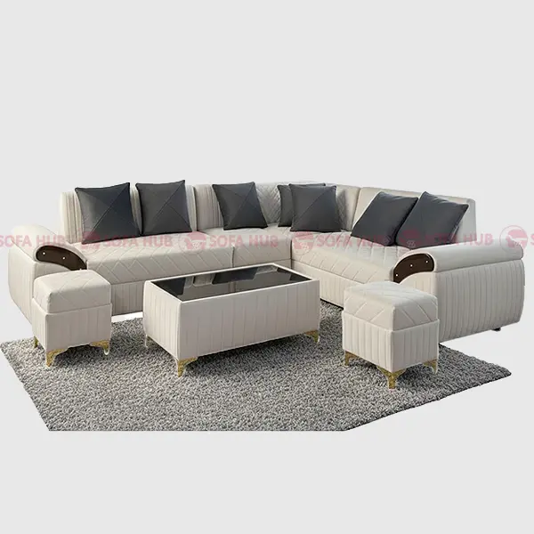Modular white sofa