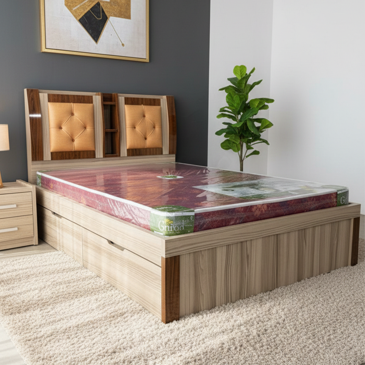Normal Design Wooden Bed